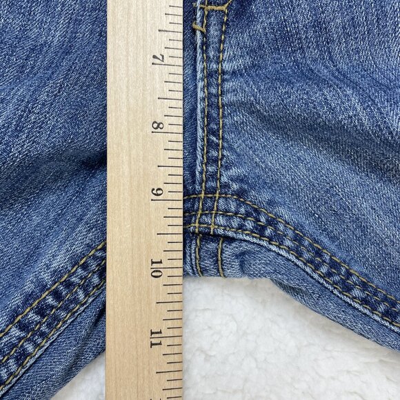 Maurices Jeans Womens Sz 31 Blue Premium Wide Leg Mid Rise Embroidered 31x31 - Picture 7 of 10